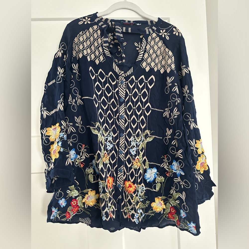 Johnny Was Floral Blouse